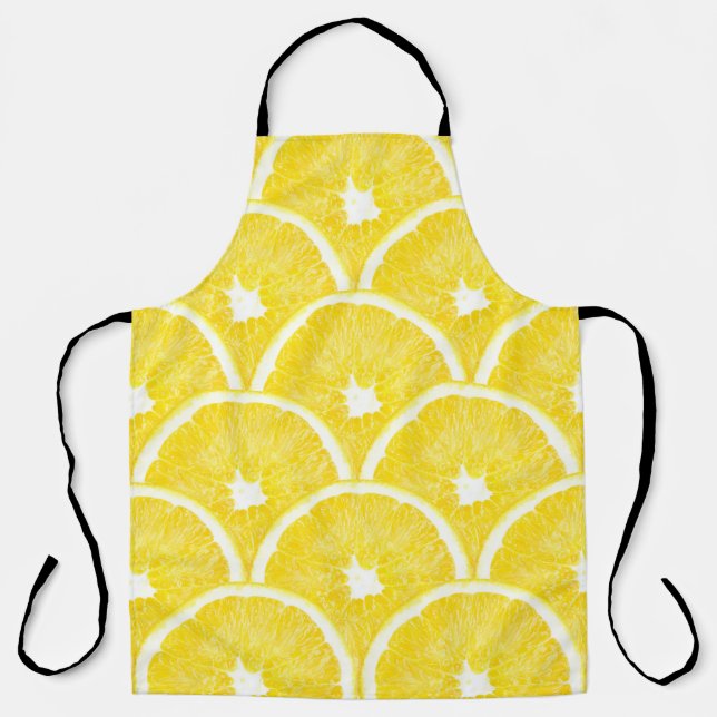 Vibrant Orange Pulp Background Pattern Apron (Front)