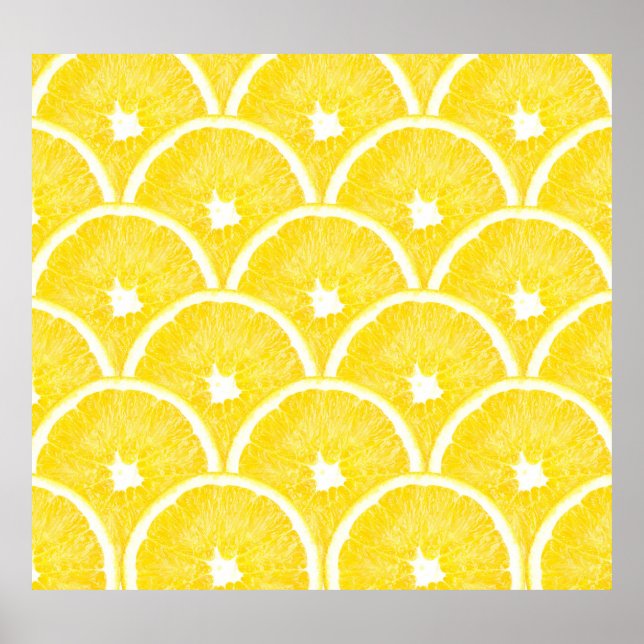 Vibrant Orange Pulp Background Pattern Poster (Front)
