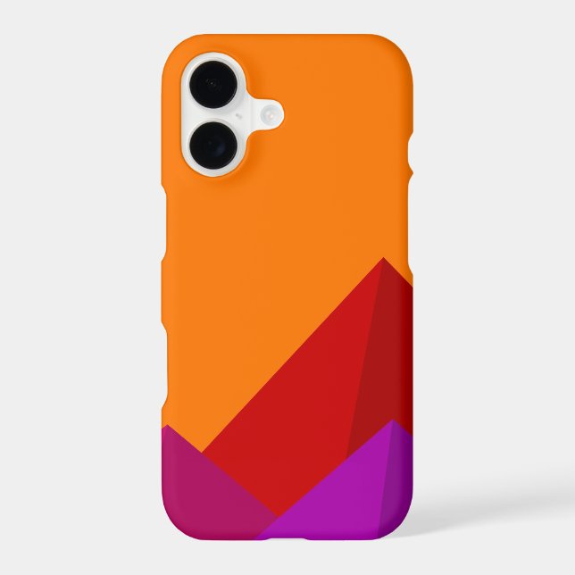 Vibrant Orange & Red Geometric Abstract Art  (Back)