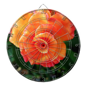 Vibrant Orange Rose Photograph Dartboard