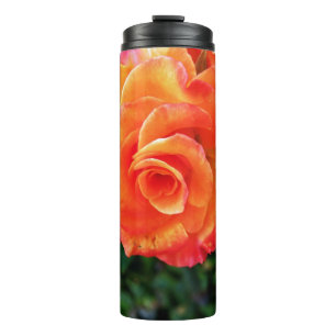 Vibrant Orange Rose Photograph Thermal Tumbler