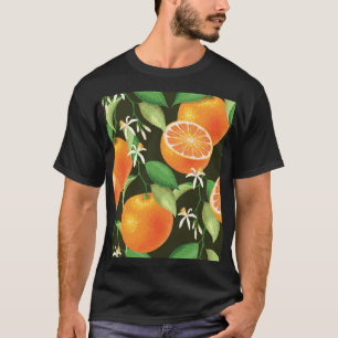 Vibrant Orange Seamless Pattern Design T-Shirt