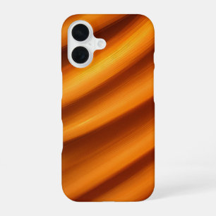 Vibrant Orange Swirl Art iPhone 16 Case