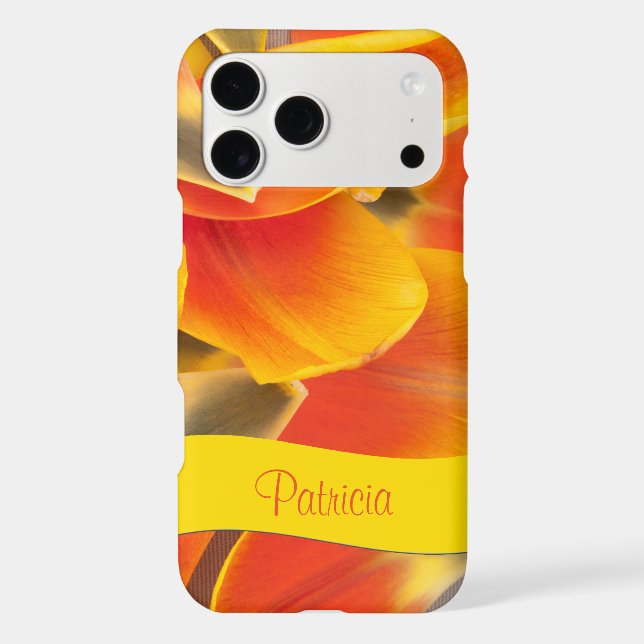 Vibrant Orange Tulip Petals Photograph (Back)