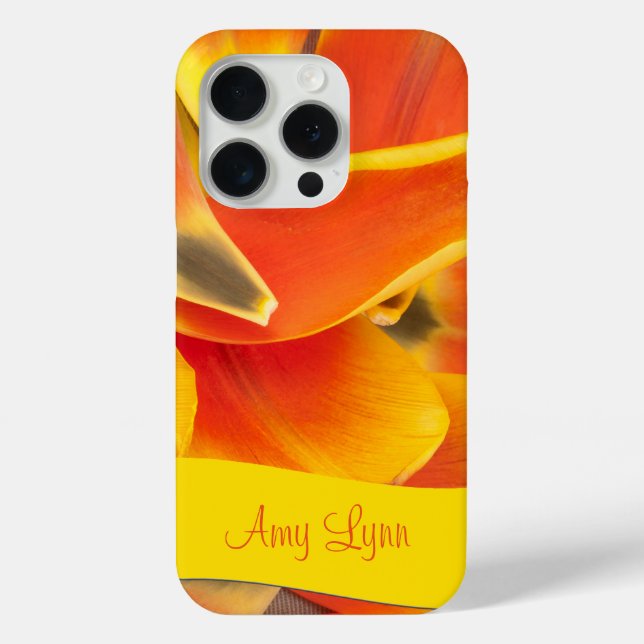 Vibrant Orange Tulip Petals Photograph Case-Mate iPhone Case (Back)