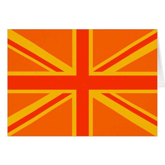 Vibrant Orange Union Jack British Flag Swag (Front Horizontal)