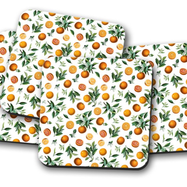 Vibrant Oranges Cork Coaster | Fruit Cork Coaster (Creator Uploaded)