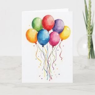 Vibrant Orbs Birthday Card