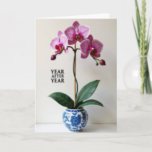 Vibrant Orchid Birthday Card