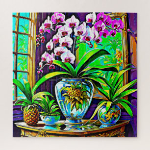 Vibrant Orchid Haven Jigsaw Puzzle