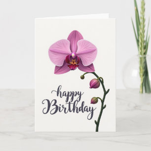 Vibrant Orchid Petal Card