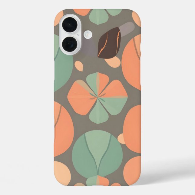 Vibrant Organic iPhone16 Case - Seamless Digital P (Back)