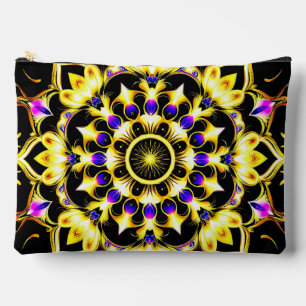 Vibrant Ornate Mandala Design Accessory Pouch
