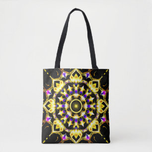Vibrant Ornate Mandala Design Tote Bag