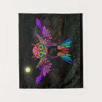 Vibrant Owl at Night
