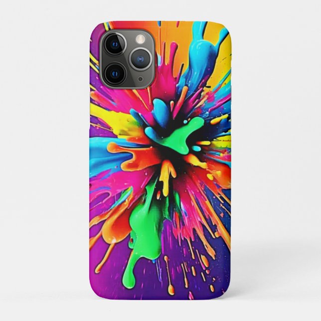 Vibrant Paint Burst Design Case-Mate iPhone Case (Back)