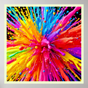 Vibrant Paint Burst Energy Poster