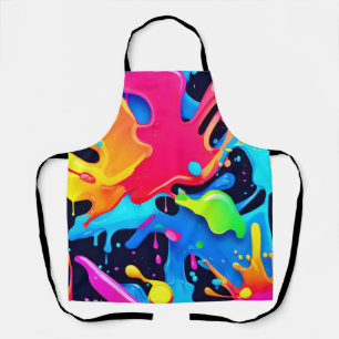 Vibrant Paint Party Design Apron