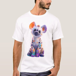 Vibrant Paint Splatter Hyena Cub Men T-Shirt