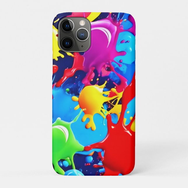Vibrant Paint Splatters: A Bold Colours Statement Case-Mate iPhone Case (Back)