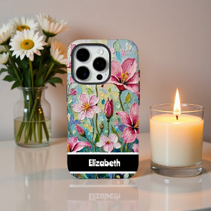 Vibrant Painted Floral Garden Smartphone iPhone 16 Pro Case