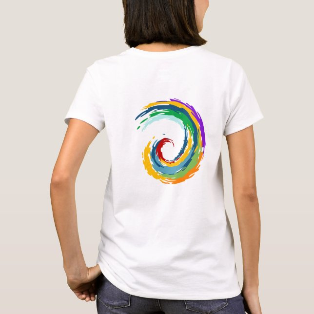  "Vibrant Palette: Multi-Colour Round Design" T-Shirt (Back)