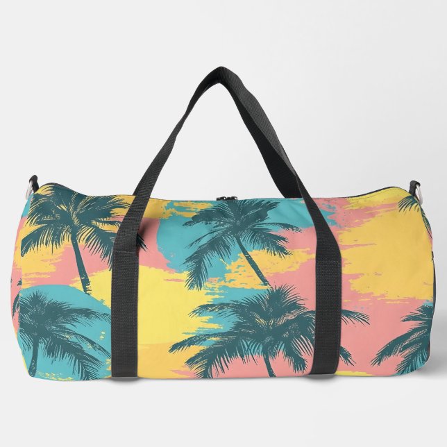 Vibrant Palm Tree  Duffle Bag (Front)