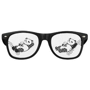 Vibrant Panda Retro Sunglasses