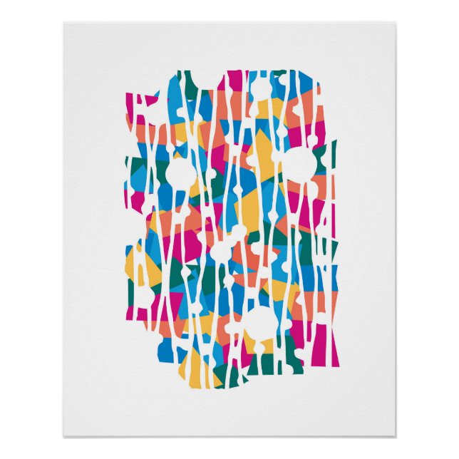 Vibrant Panels: Circus Animals Geometrics Poster (Front)