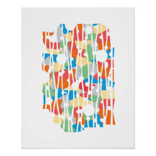 Vibrant Panels: Najavo Southwest Geometrics Poster