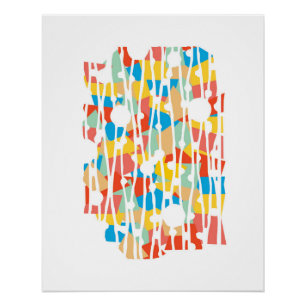 Vibrant Panels: Sunshiny Days Geometrics Poster