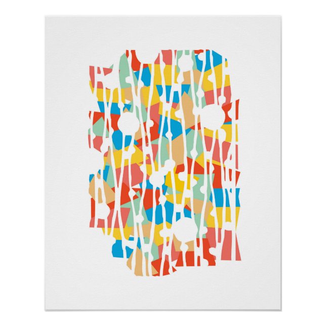 Vibrant Panels: Sunshiny Days Geometrics Poster (Front)