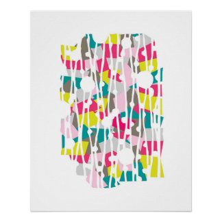 Vibrant Panels: Sweet Taffy Geometrics Poster
