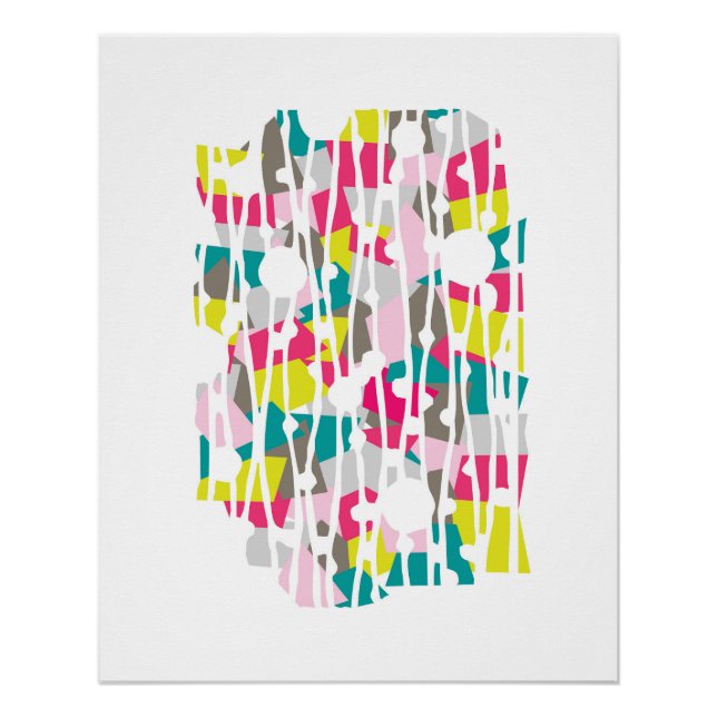 Vibrant Panels: Sweet Taffy Geometrics Poster (Front)