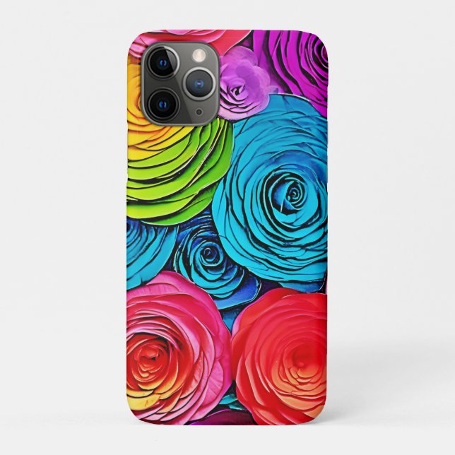 Vibrant Paper Roses Case-Mate iPhone Case (Back)