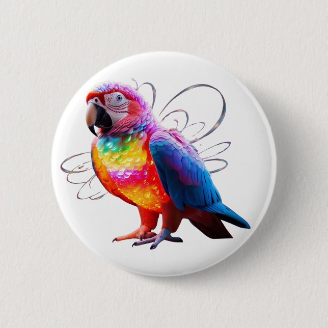 Vibrant Parrot 6 Cm Round Badge (Front)