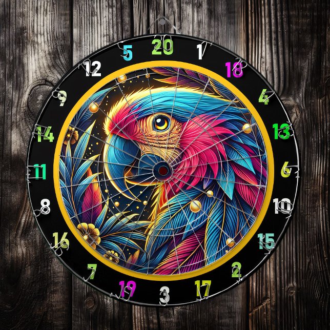 Vibrant Parrot Dartboard for Game Rooms (Creator Uploaded)