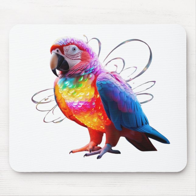 Vibrant Parrot Mouse Pad (Front)