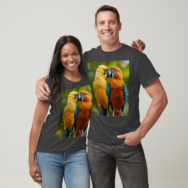 Vibrant Parrot Pair T-Shirt (Unisex)