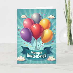 Vibrant Party Birthday Card