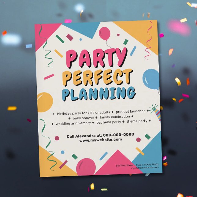 Vibrant Party Planner Flyer (Vibrant Party Planner Flyer)