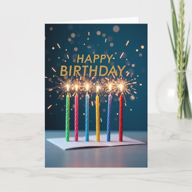 Vibrant Pastel Birthday Card (Front)