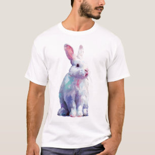 Vibrant Pastel Watercolor Rabbit Men T-Shirt