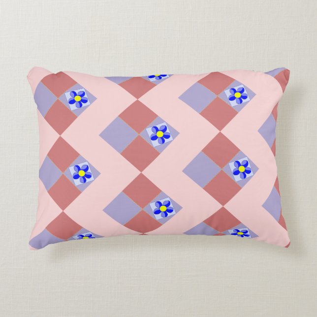 Vibrant Patchwork Floral  Decorative Cushion (Front)