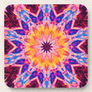 Vibrant Pattern Power Art Coaster
