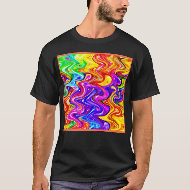 Vibrant Pattern Style Art T-Shirt (Front)