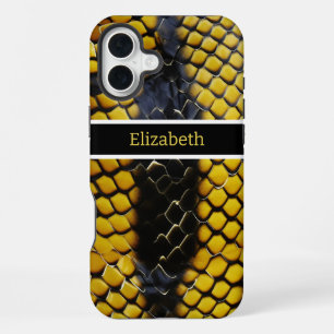 Vibrant patterns of a venomous snake iPhone 16 plus case