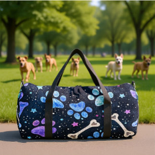 Vibrant Paw Print Travel  Duffle Bag