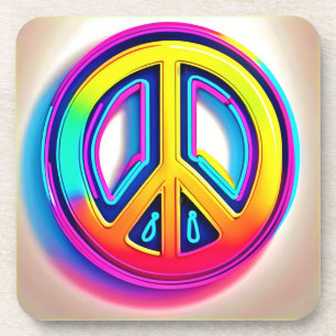 Vibrant Peace Artwork Coaster