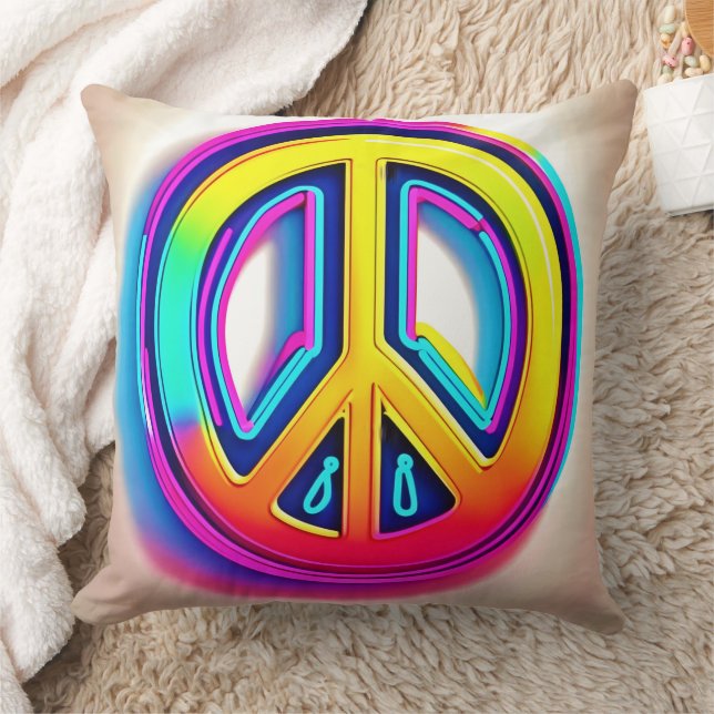 Vibrant Peace Artwork Cushion (Blanket)